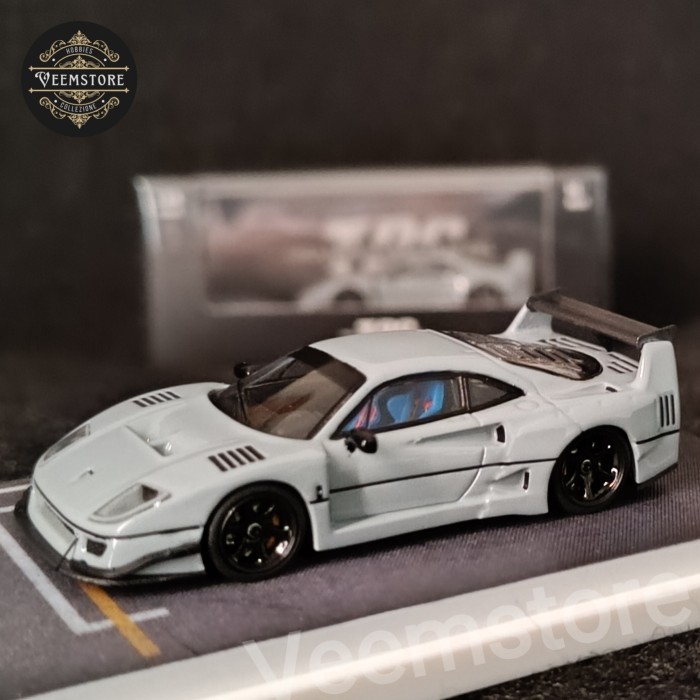 Ferrari LBWK F40 Matte Grey TPC with Stickers Mainan Diecast