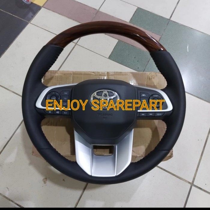 Stir Steer Wheel komplit Avanza Veloz 2022 wood panel new Original