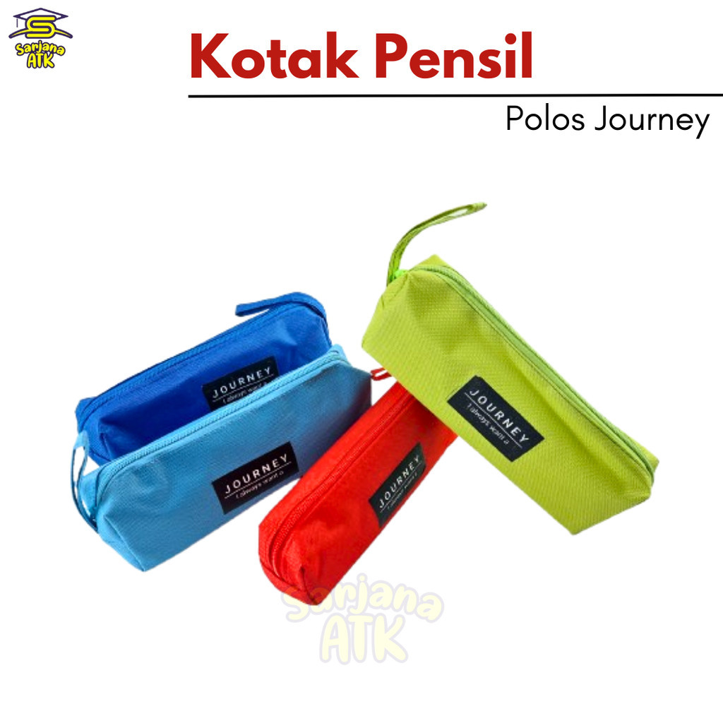 

Tempat Pensil Resleting Lontong / Kotak Pensil Resleting Polos Journey Kanvas Warna