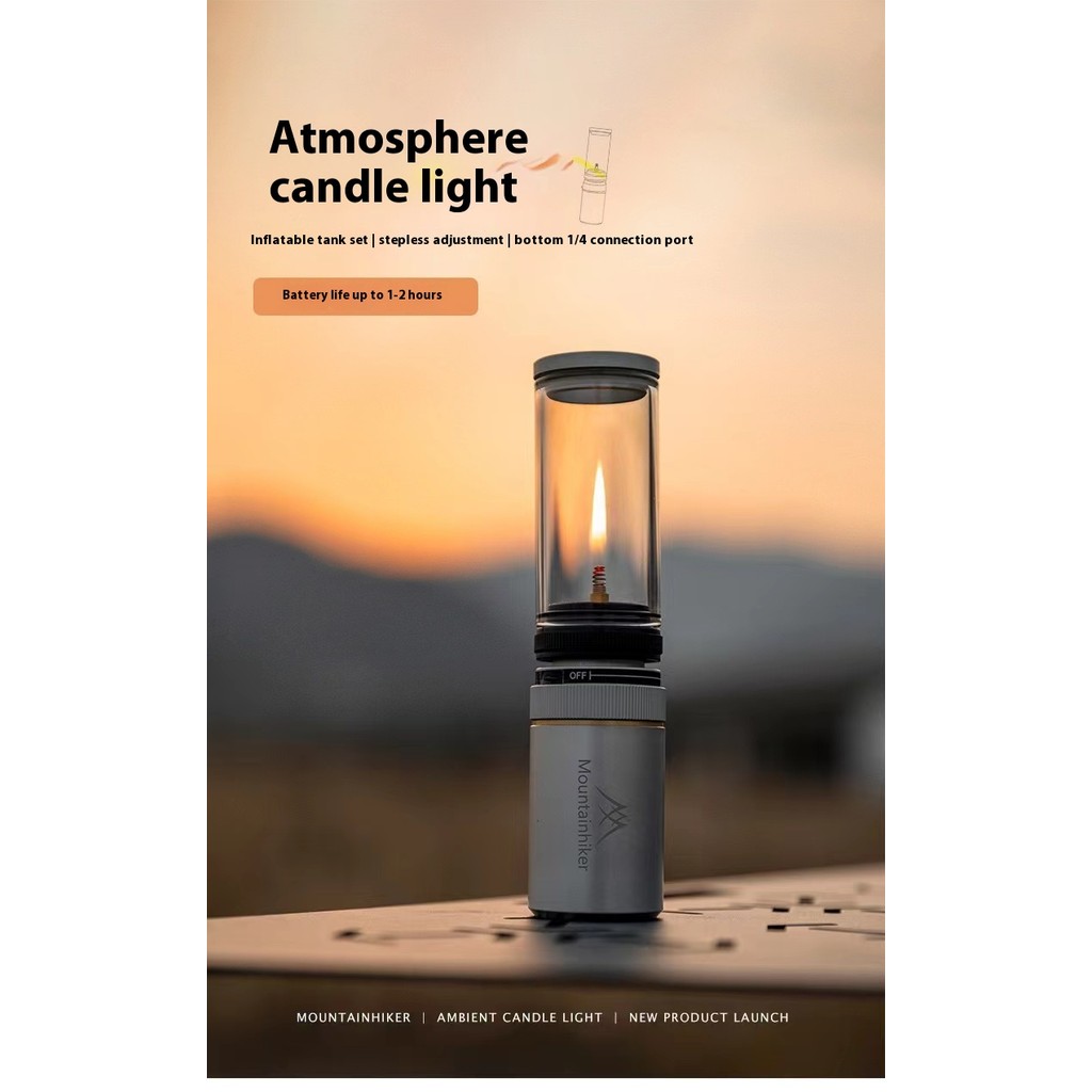 

Montainhiker Camping Gas Candle Lamp Light Compact Butane Gas Light Outdoor Use for Camping Fishing Picnic Night Light Gas Lamp