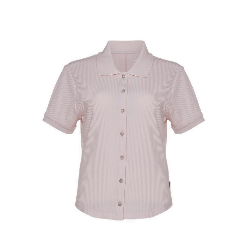 Converse Slim Button-Up Women's Polo - Blush Hush