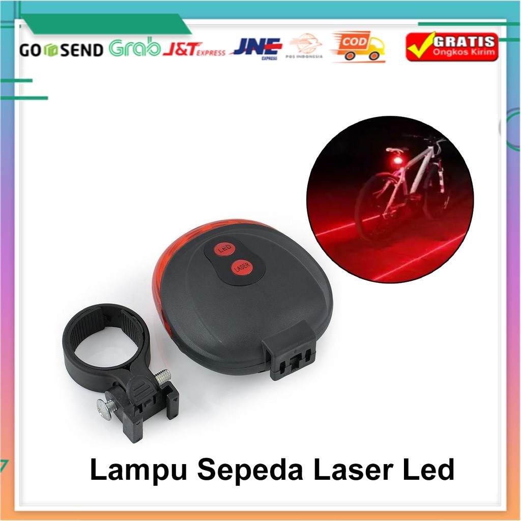 Lampu Sepeda Belakang LED Laser - Lampu Laser Sepeda LED