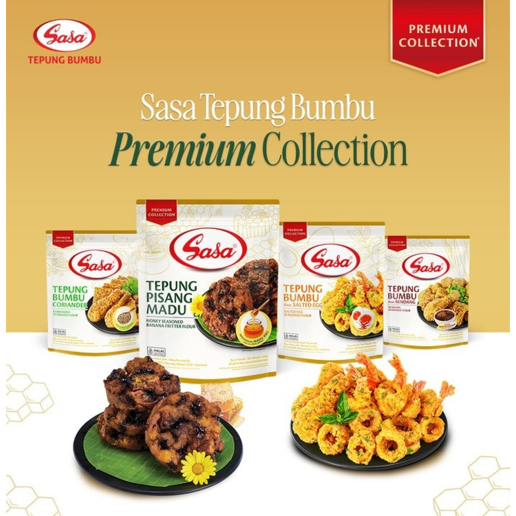 

Sasa Tepung Bumbu Premium Coriander Salted Egg Rendang Pisang Madu