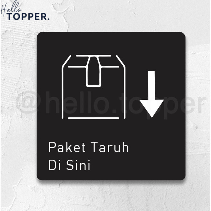 

Sign Akrilik Paket Taruh Disini Print | Sign Board Akrilik - Hitam, 10x10