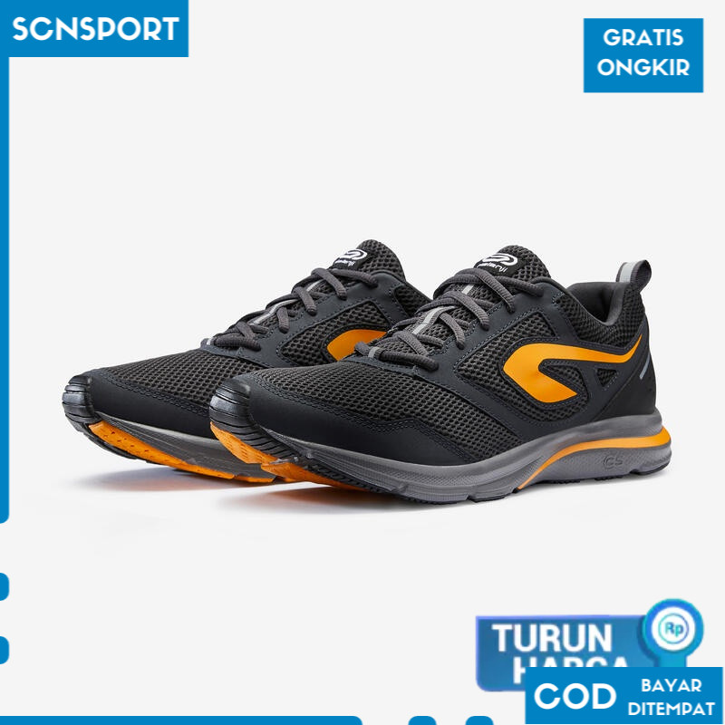 KALENJI MEN'S RUNNING SHOES  BLACKORANGE  8670187 SP1