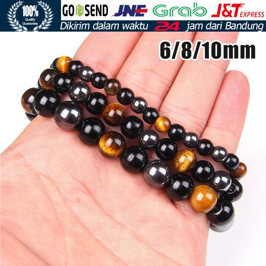 Gelang Mata Harimau / Gelang Magnet Hitam Mata Harimau / Gelang Pria Gelang Wanita Gelang Pasangan