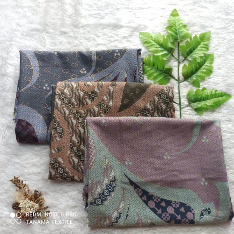 Elegan_Textile 50 Motif Bahan Batik Halus Printing Color Soft High Quality Kain Batik Meteran