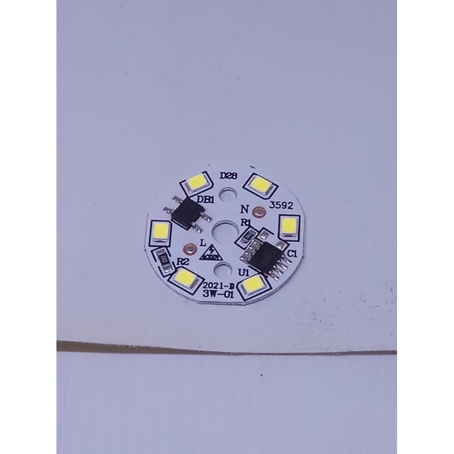 PCB Round LED SMD 2835 Putih 6500K AC 220V - 3 WATT//PCB Round LED SMD 2835 Putih 6500K AC 220V - 3 