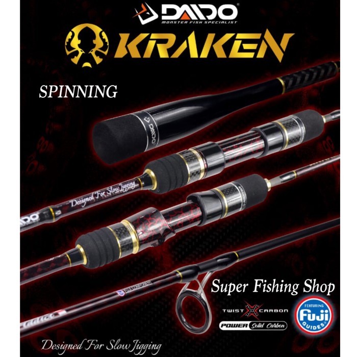 Joran Daido Kraken 180cm Spinning Light Jig Ring Fuji - PE 1-3, Overhead