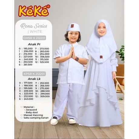 KEKE GAMIS ANAK GM SRK 212201 PUTIH