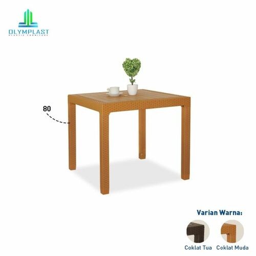 MEJA MAKAN ROTAN PLASTIK OLYMPLAST ODT 80