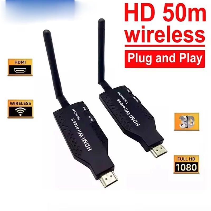 Wireless HDMI Compatible Extender Video Transmitter Receiver Splitter Screen Share for Game DVD Came