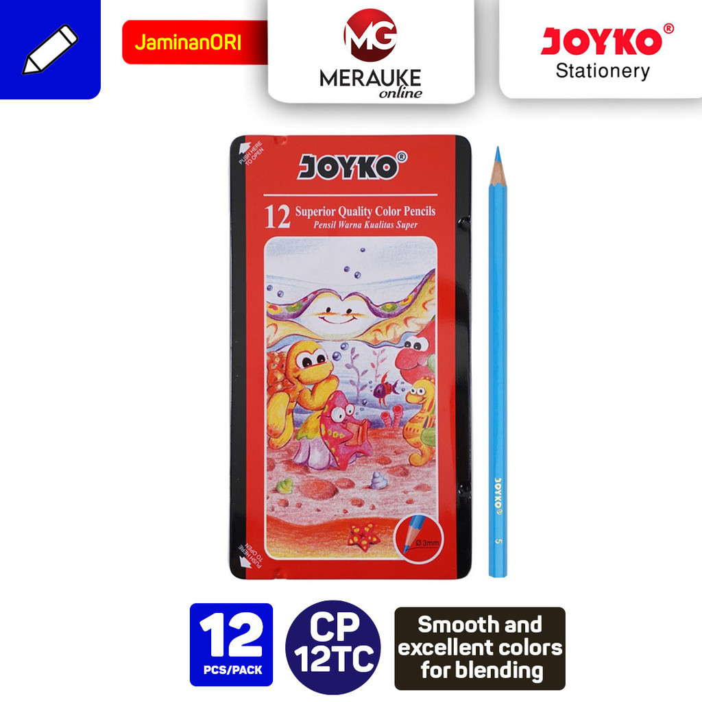 

Pensil Gambar JOYKO Kaleng CP-12TC 12 Warna