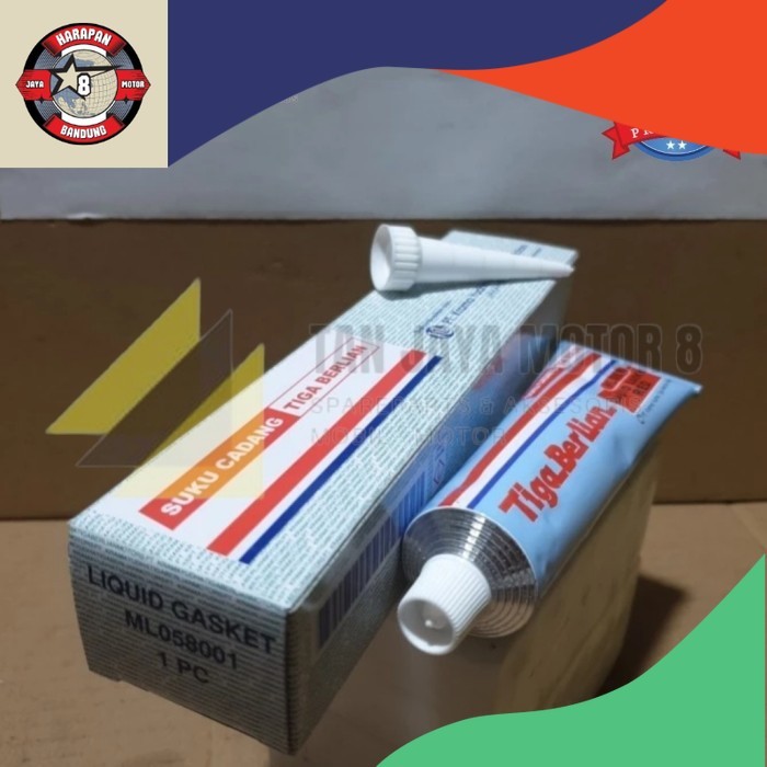 LIQUID GASKET/LEM SEALER TIGA BERLIAN 75 G MERAH ML058001/ABU ML058002