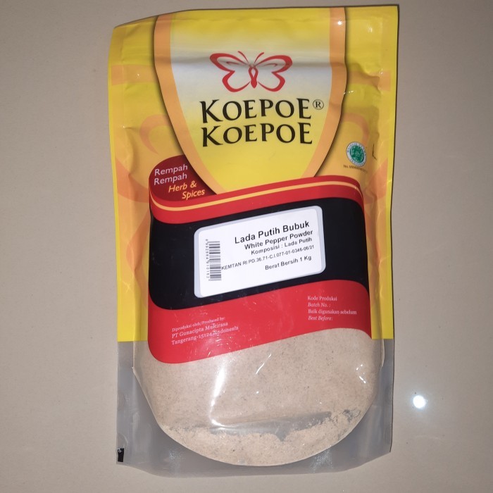 

cocoonrebirth PROMO Lada Putih Bubuk 1kg Koepoe koepoe Exp Juni 2026 Merica bubuk
