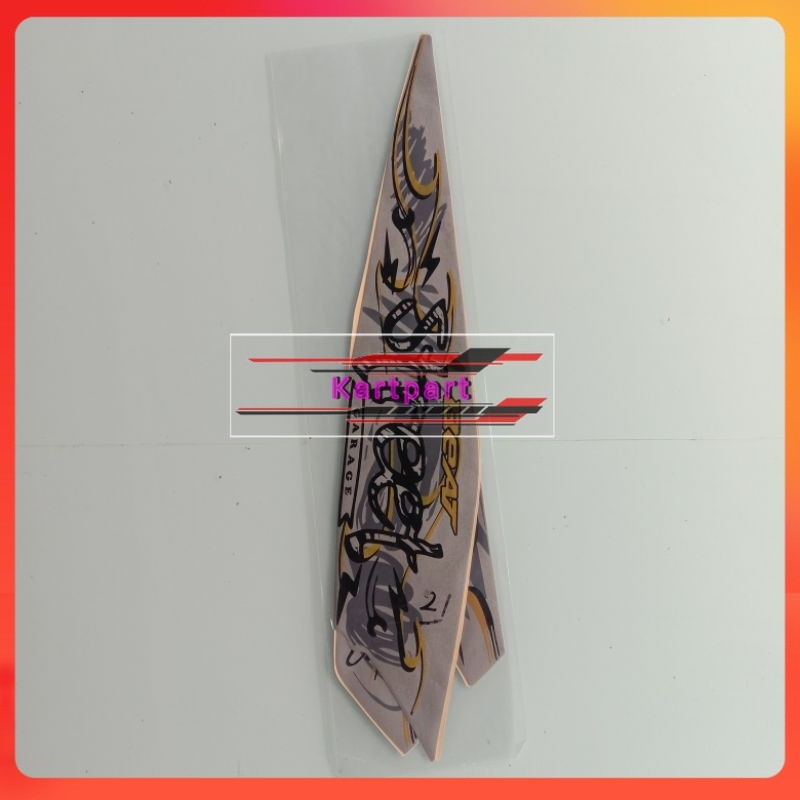 striping sticker Honda Beat street 2021 2022 silver