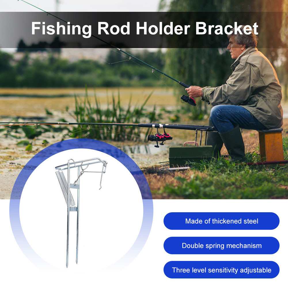 Sea Pole Fishing Rod Holder Automatic Double Spring Support Simple Throwing Pole Turret Pole Fishing