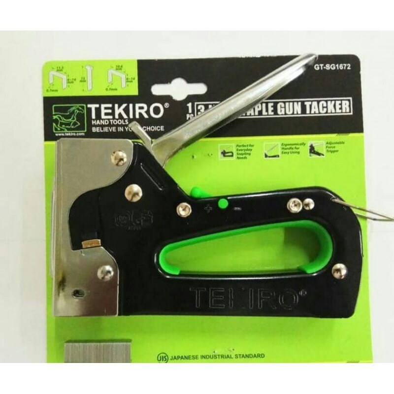 TEKIRO Staple Gun Tacker 3in1 Staples tembak gun Taker Stapler tembak / Staples jok