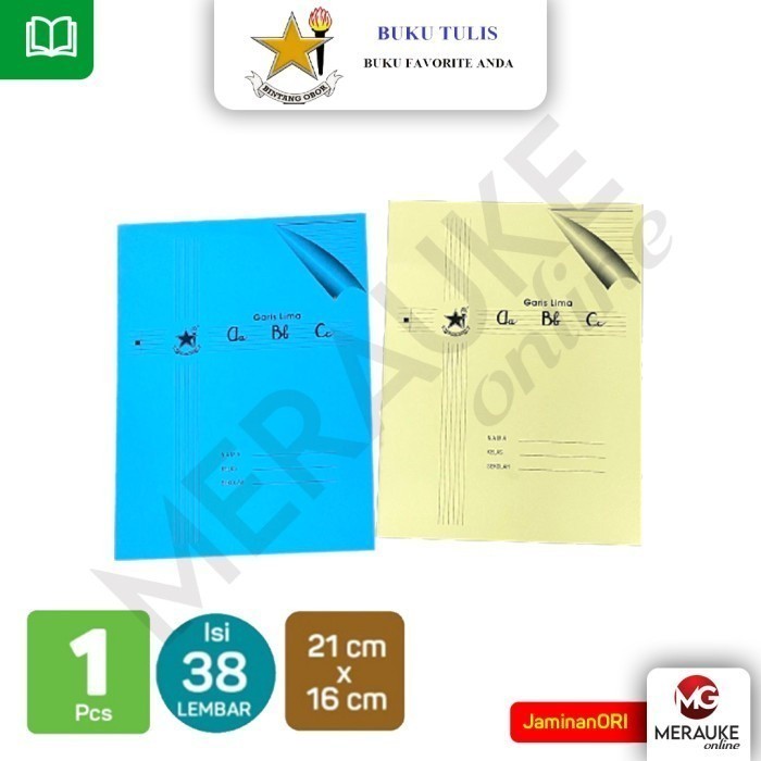 

Buku Tulis Halus Bintang Obor 38 Lembar - Garis 5 (Satuan)