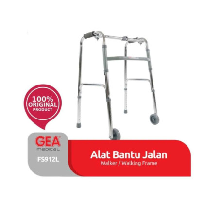 GEA FS912L / FS-912L / FS 912 L Walker / tongkat - Alat Bantu Jalan dengan Roda