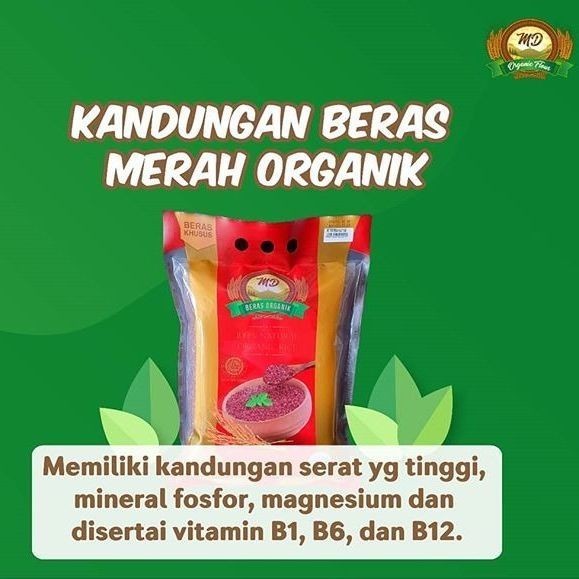 

Organic Red Rice Kupas Kulit - Beras Organik - Beras Merah - MD 5kg