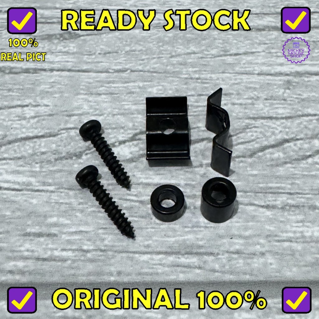 MAXCHEER MU0069-1 2 Sets Electric Guitar String Retainers Tree for ST TL Gitar Listrik Black