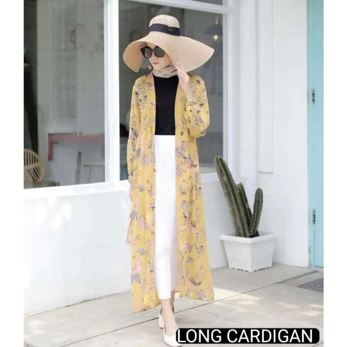 ✨LARIS✨ -(T)erpopule(R) LONG CARDIGAN CERUTY TERBARU MOTIF BUNGA / LONG CARDI