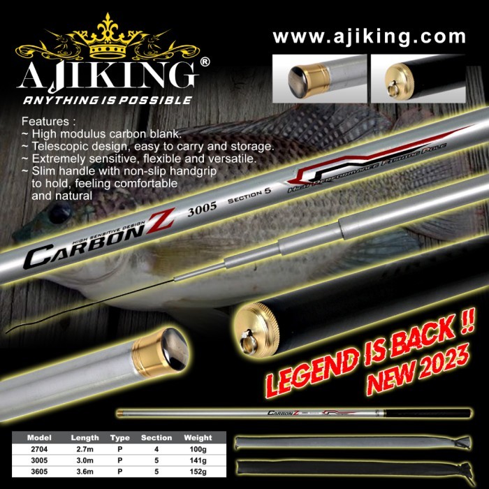 POLE / TEGEK AJIKING CARBON Z (Action HARD) - 270cm