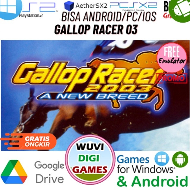 Jual Game PS 2 Gallop Racer 2003 | Bisa di PC / Android / IOS Plus Emulator | Beli 3 Gratis 1