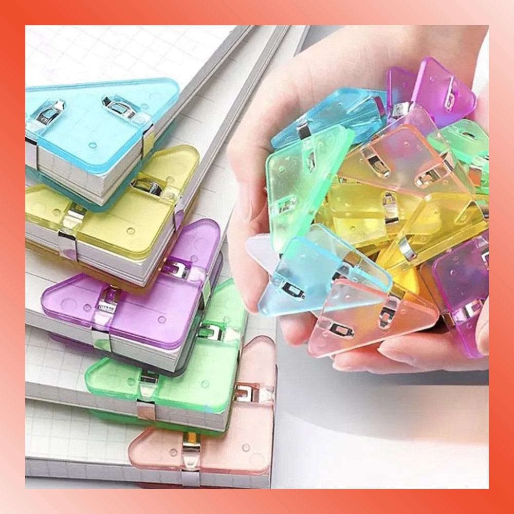 

LAMMORO > AT22 Paper Clip SEGITIGA Warna Warni Klip Sudut Penjepit Kertas Buku Lucu 29A1