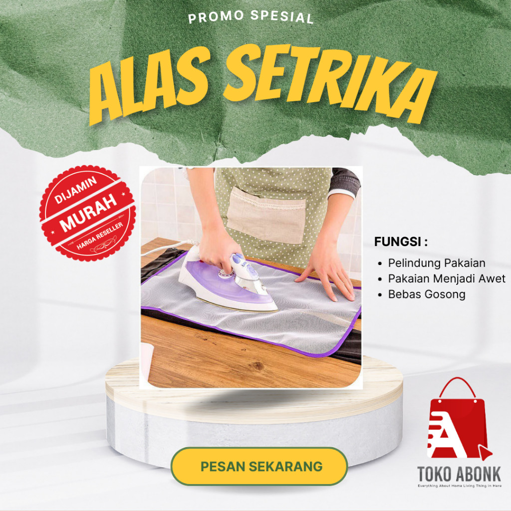 Alas strika, alas kain strika, pelindung pakaian saat strika
