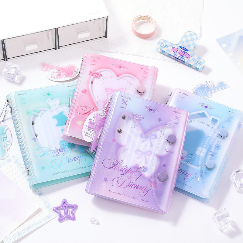 

M5 PVC Mini Handbook inner Page Card Booklet Loose Page DIY Binder Binder Notebook Planner Yearly Daily Weekly Agenda Book Photo Book Kawaii School Stationery