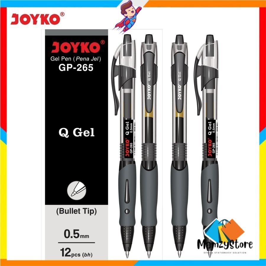 

Pulpen - Gel Pen - Pena Joyko GP-265 - Q Gel - Hitam 1 Pack / 12 Pcs