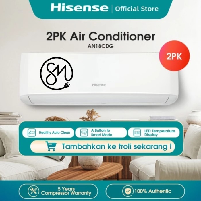 AC Hisense 2 pk AN18CDG 18CDG AN 18 CDG