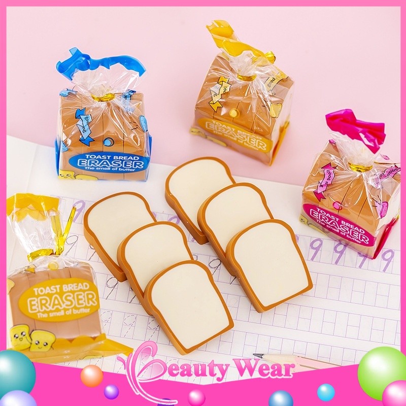 

Penghapus Pensil Karakter Roti Toast Bread Eraser