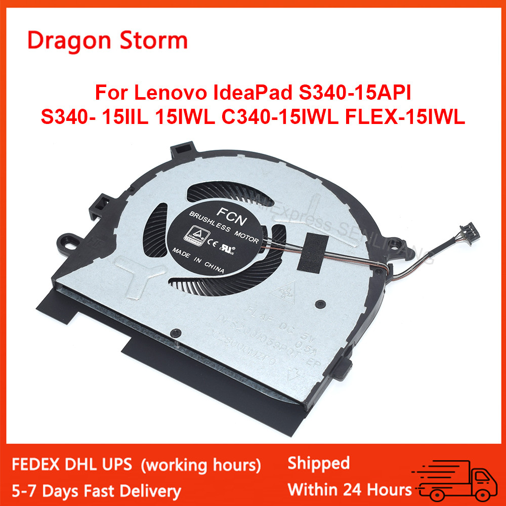 New Laptop CPU Cooling Fan For Lenovo IdeaPad S340-15API S340- 15IIL 15IWL C340-15IWL FLEX-15IWL 5F1