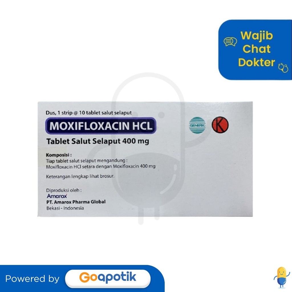 Moxifloxacin Hcl Amarox 400 Mg Box 10 Tablet