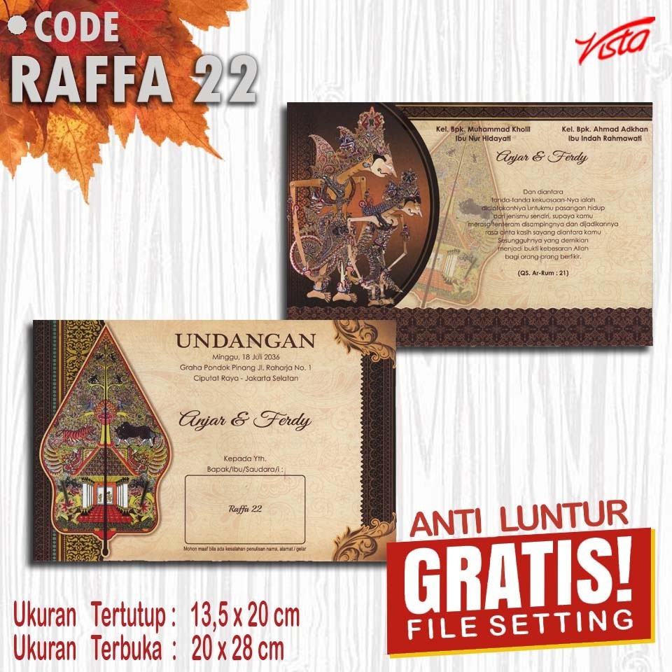 Blangko Raffa 22     tangerang  Wedding Invitation