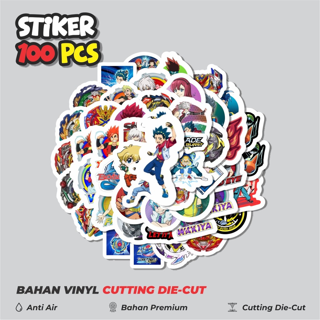 

Terbaru! 50 pcs Stiker Beyblade Dekorasi Lucu Kreatif untuk Notebook, Skateboard, HP