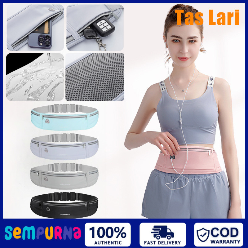 Tas Pinggang Olahraga Tas Ponsel Lari Peralatan Luar Ruangan Pria dan Wanita Tas Sabuk Mini Baru Tak