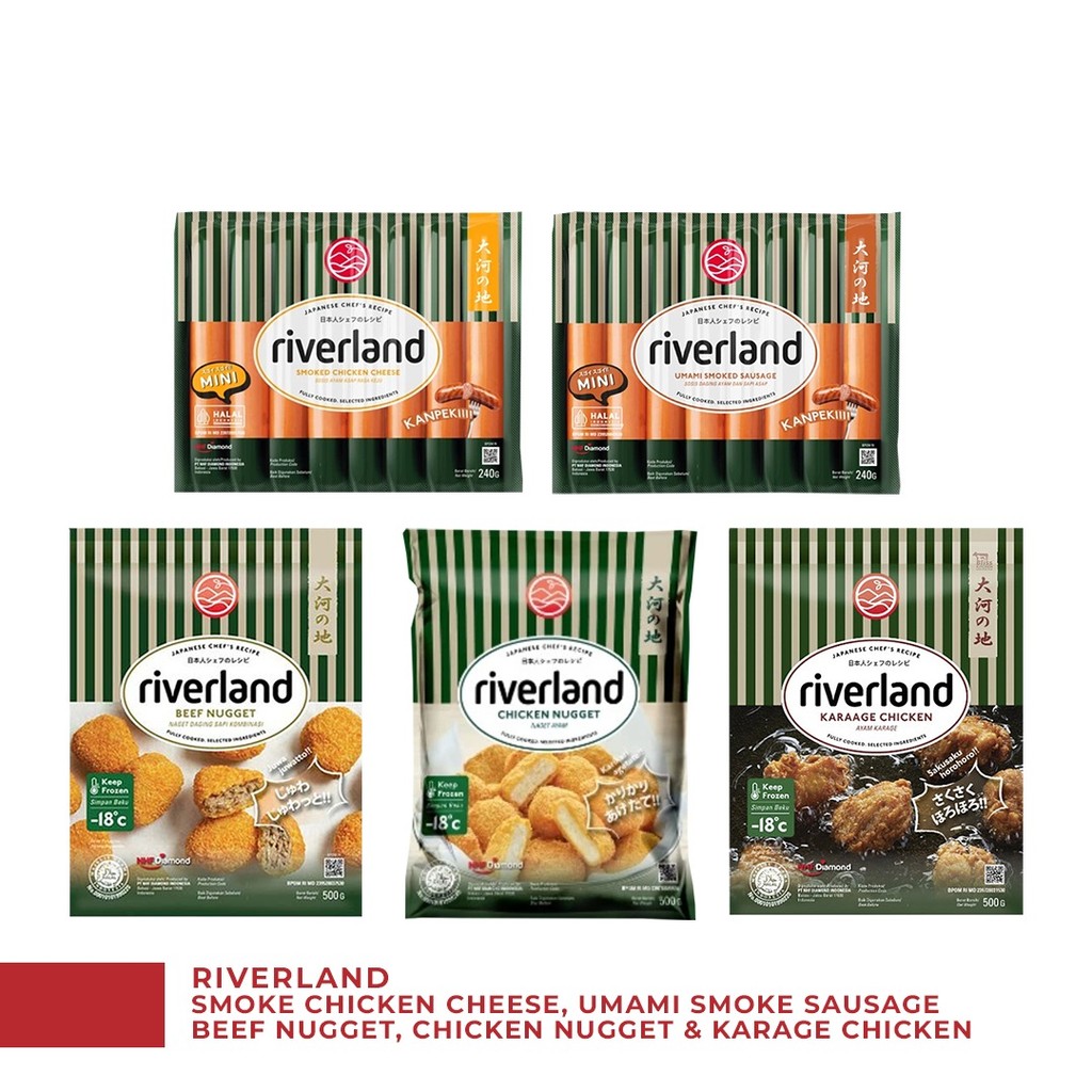 

Riverland Sosis Mini Cocktail Frozen Ayam Olahan Karaage / Nugget Beef / Chicken