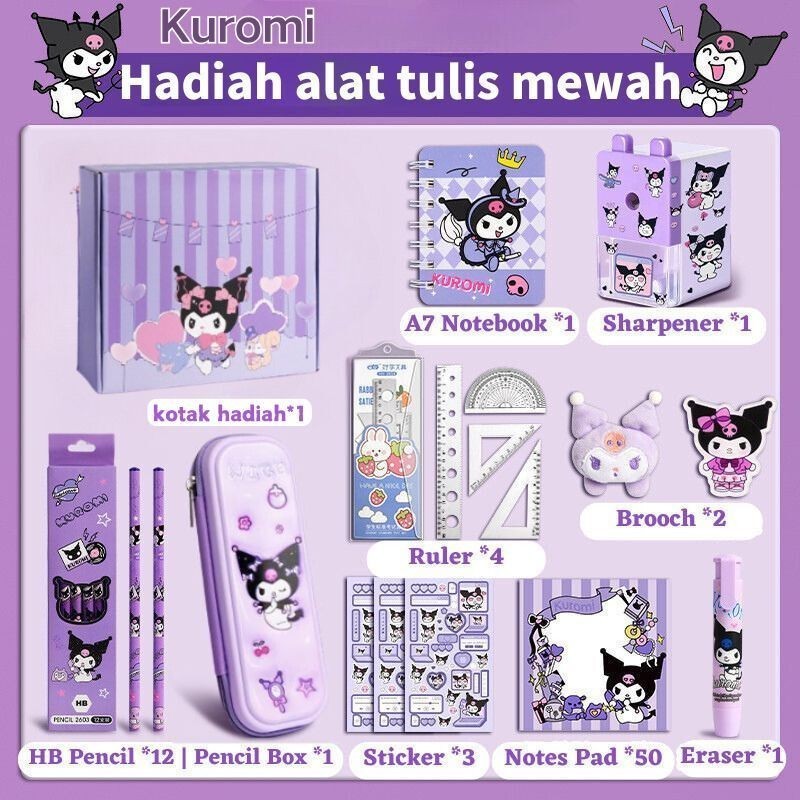 

JAMIN MURAH !!!【COD】One+One Kuromi Kotak Hadiah Mewah Alat Tulis Set / Set Stationery Untuk Hadiah Anak Sekolah Kuromi / Kotak Pensil Anak set / Untuk Hadiah Anak Sekolah Kuromi(BISA LANGSUNG ORDER)