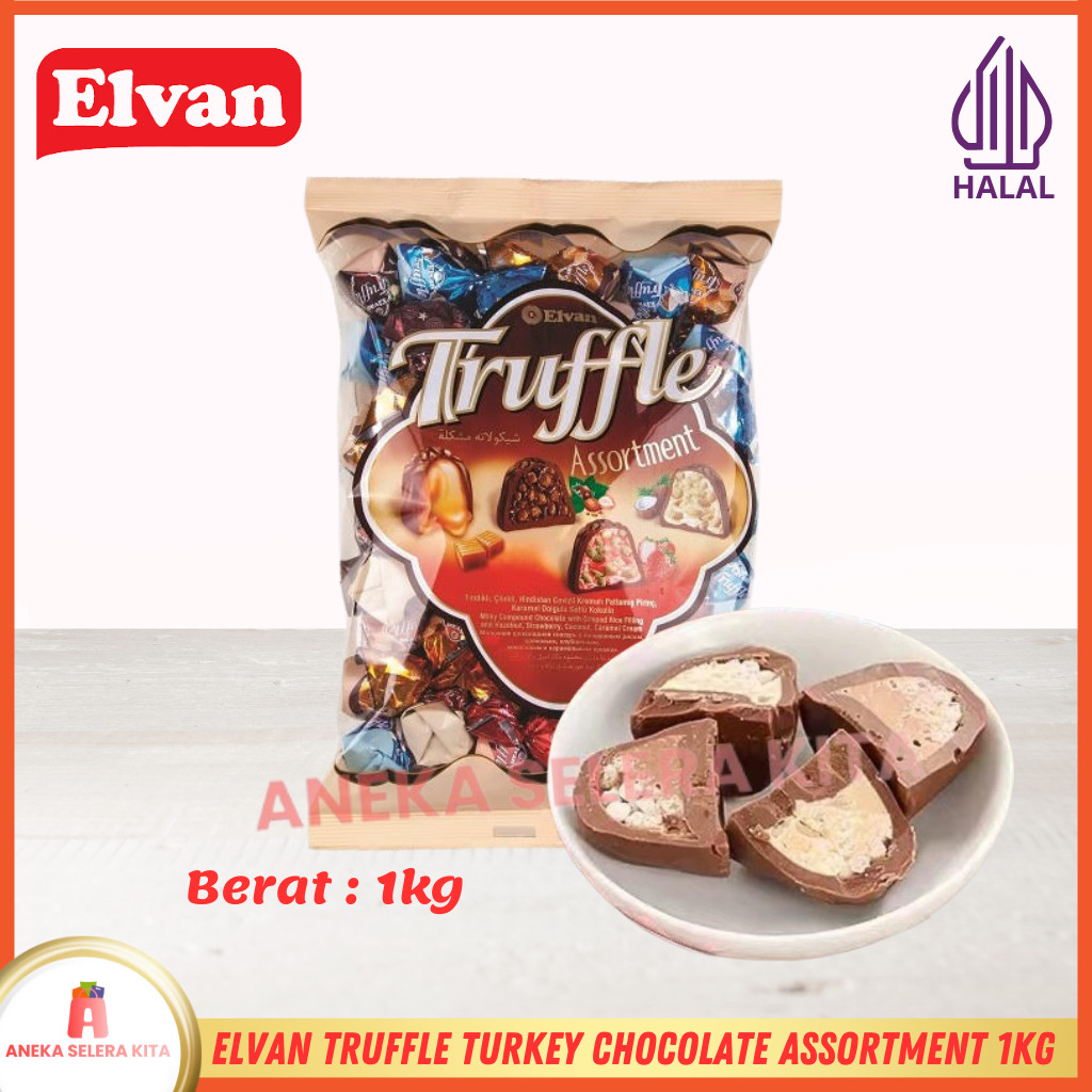

New Elvan Truffle Coklat Arab Turki Assortment Halal 1 KgPremium