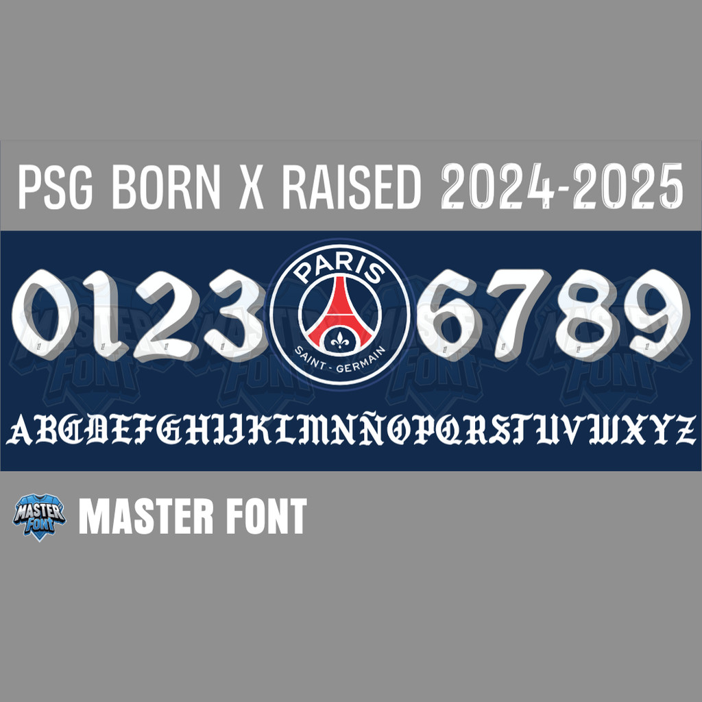 Nameset Jersey - PSG Born X Raised 2024