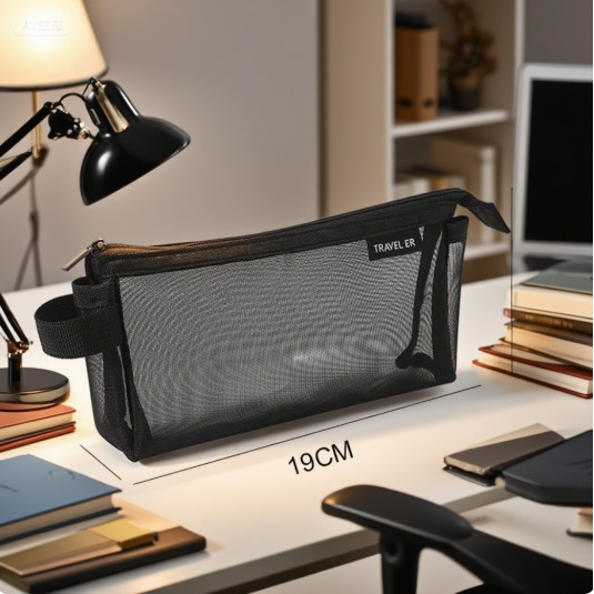 

Office Student Stationery School Supplies Mesh Pencil Case Transparent Pencil Case Kawaii Cute Simple Beautiful Bag Organizer