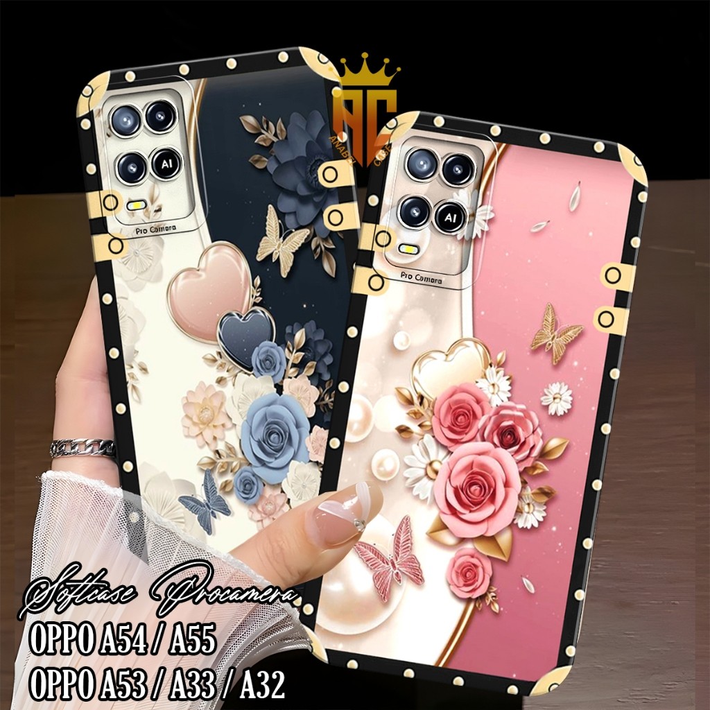 Softcase Oppo A54 / Oppo A55 / Oppo A53 / Oppo A33 / Oppo A32 - Case Oppo - Case Hp - Cassing Bunga 