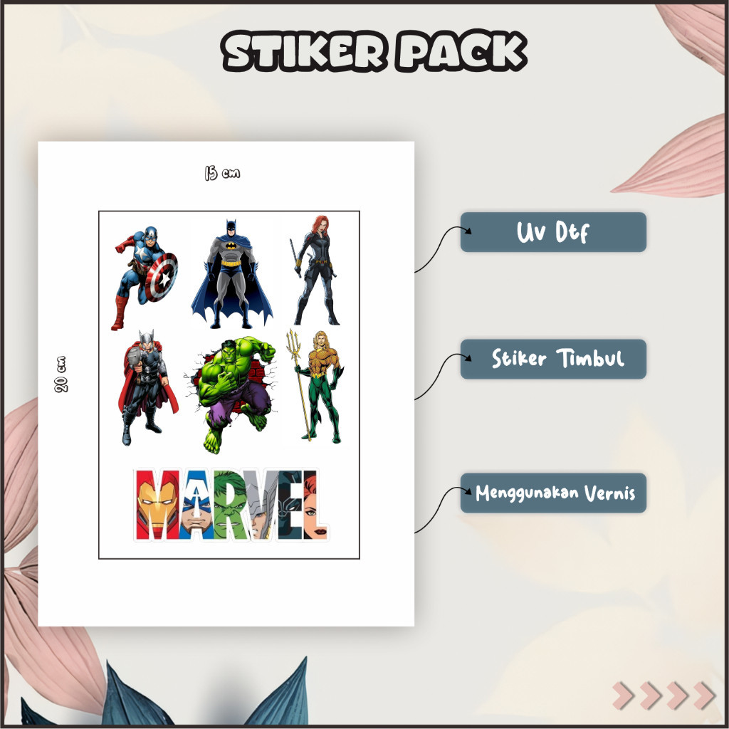 

Stiker Sticker Setiker Setikker Pack UV DTF Motif Marvel Hulk Biru Hitam P6