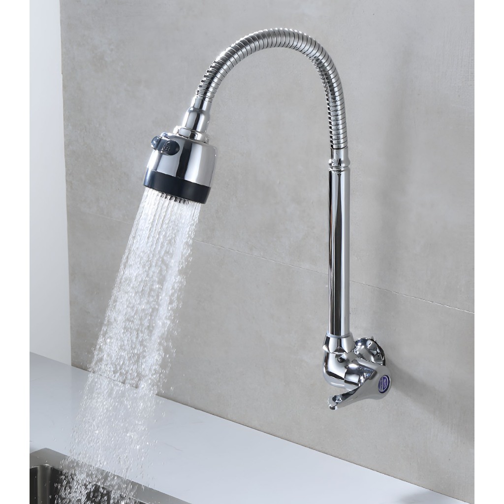 AMZ ZAYA Kran Air Angsa Fleksibel Stainless - Keran Wastafel Dapur & Kamar Mandi MinimalisSBJA