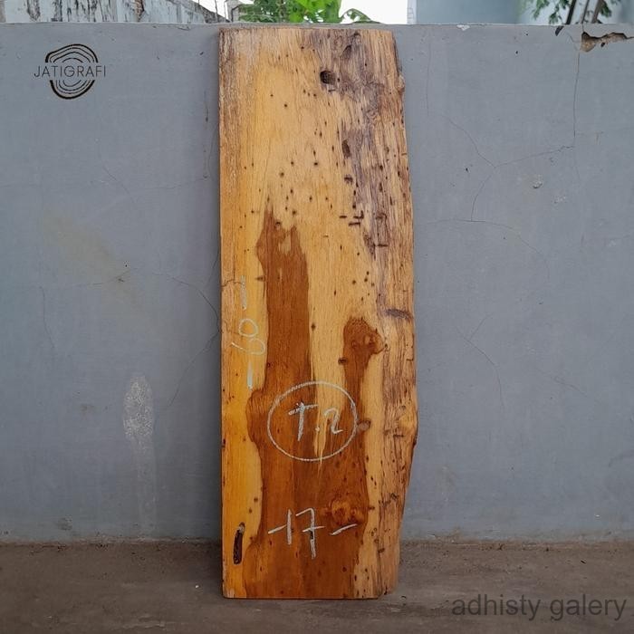 Papan Ambalan Meja Konsol Kayu Jati Asli Natural Erosi Prefinished A1 60cm