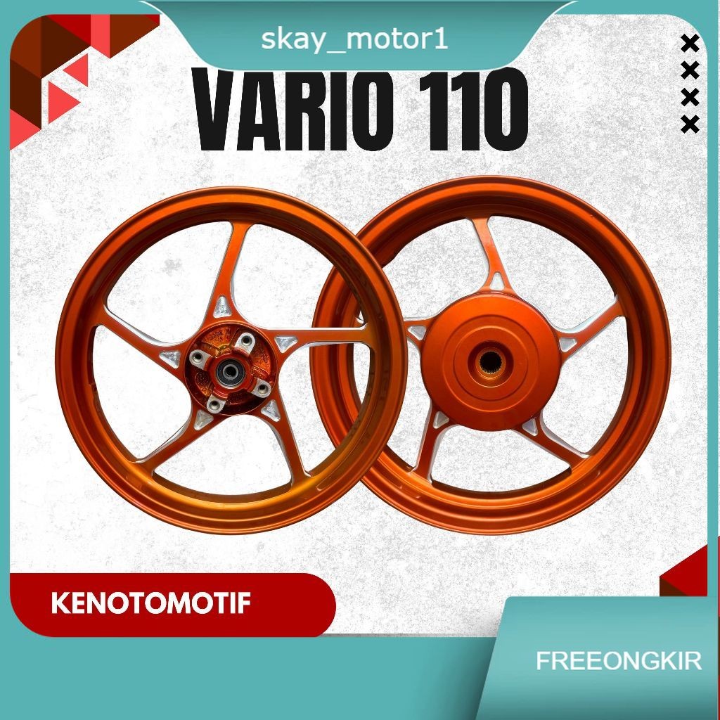 VRossi Prime Velg Palang 5 Model Enkei Vario 110 - Sccopy - Beat - Genio - Spacy